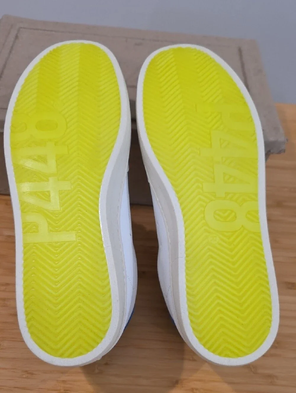NEW $268 P448 JOHN STYLE CF23JOHN-M M LEATHER SNEAKERS IN FLIGHT SIZE 42